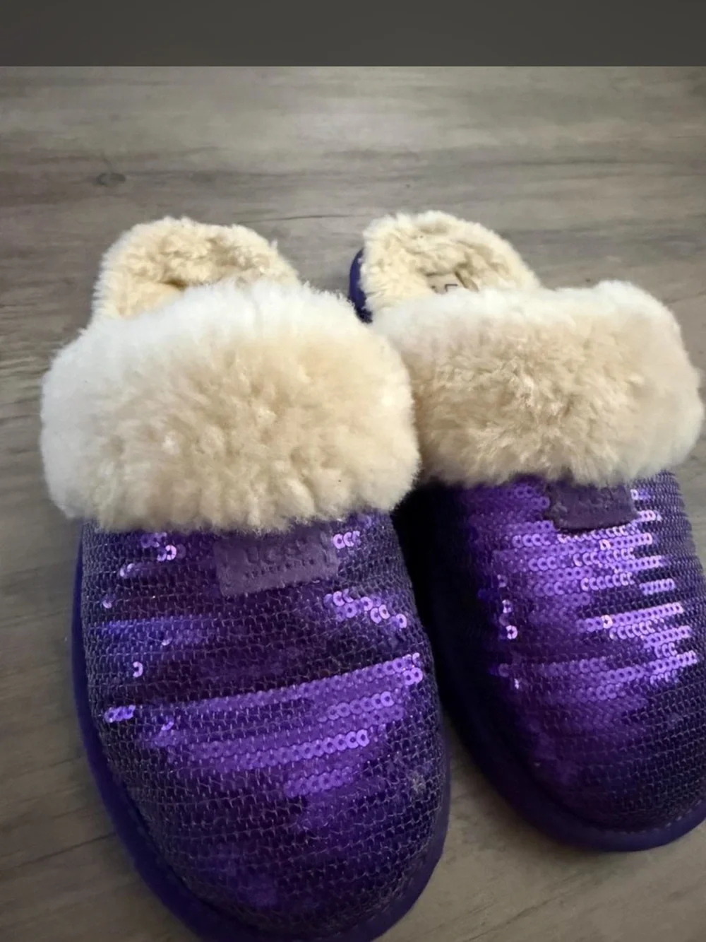 UGG Cream Shearling-Lined Slip-In Clog
